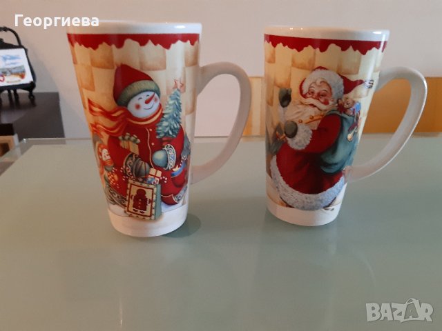 2 Коледни Високи  Чаши , снимка 4 - Чаши - 30409121