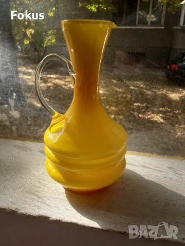 Невероятна жълта кана гарафа декантер
