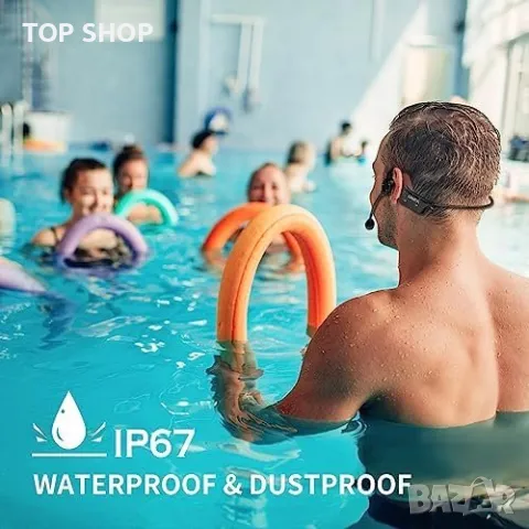 Нови 2.4G фитнес слушалки Безжичен микрофон IP67 водоустойчив, снимка 7 - Микрофони - 49307288