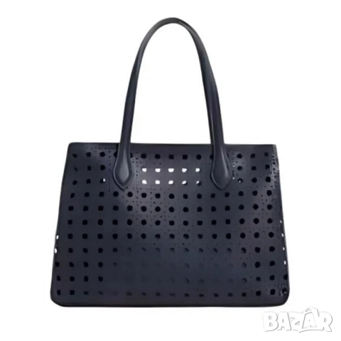 Модерна дамска чанта с перфорация, снимка 7 - Чанти - 52098224