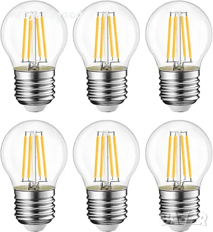 LED филаментни крушки EXTRASTAR G45 E27 – 4W, 2700K, 400 lm, 10 броя