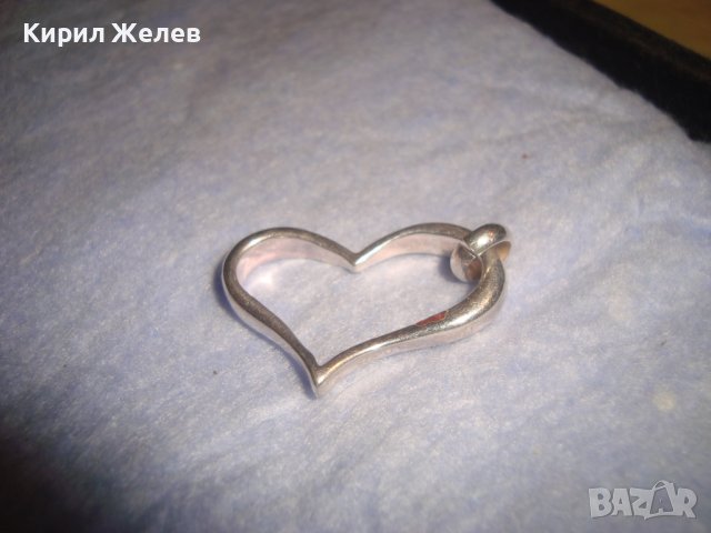 Tiffany&Co 925 ПОСРЕБРЕНО БУТИКОВО АРТ СЪРЧИЦЕ от БЛАГОРОДНА СТОМАНА ФЕШЪН МЕДАЛЬОН ТИФАНИ 28785, снимка 2 - Колиета, медальони, синджири - 37252465