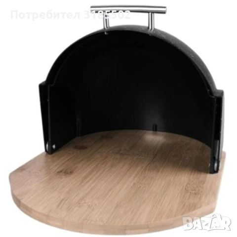 Кутия за съхранение на хляб с дървена дъска,Външни размери: 37х26.5х20 см, снимка 4 - Кутии за храна - 51392750