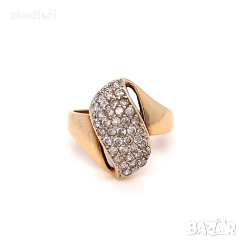 Златен дамски пръстен 3,80гр. размер:51 14кр. проба:585 модел:31741-5