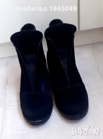 Дамски боти - 37 номер (естествен велур), снимка 5 - Дамски боти - 50848349