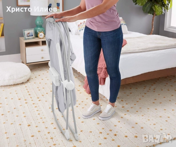 Сгъваема бебешка кошара кошче люлка Fisher Price с успокояващи вибрации музика , снимка 6 - Кошарки - 52487667