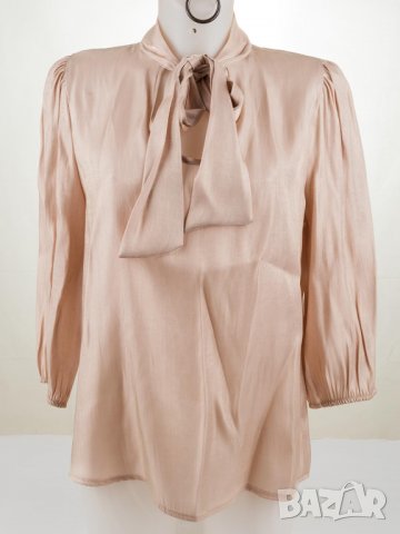 Елегантна бежова дамска блуза с лъскав ефект марка Tantra