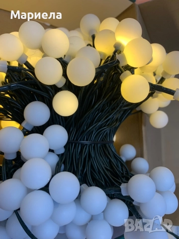 Коледни лампички 25 метра / Сферични, снимка 3 - Лед осветление - 52291099