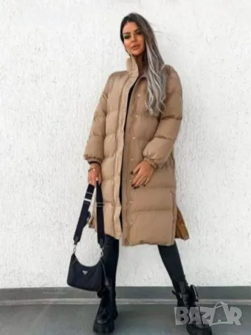 Дълго зимно яке със силиконова вата и регулация , снимка 2 - Якета - 49183809