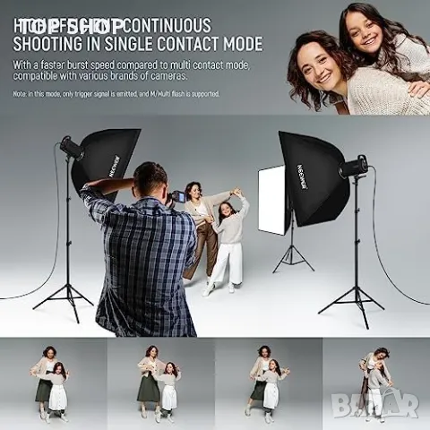 Нов безжичен тригер за светкавица Съвместим с Canon 1/8000s HSS голям екран, снимка 4 - Чанти, стативи, аксесоари - 49723885