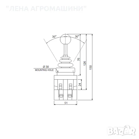 Електрически джойстик за електрически разпределител с пет позиции, моностабилен, снимка 2 - Резервни части за машини - 55723739