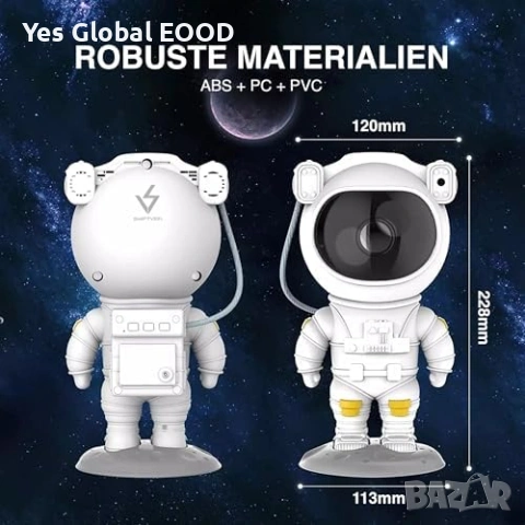 SWIFTVEIN проектор звезден небосклон астронавт с дистанционно, снимка 5 - Друга електроника - 53247673