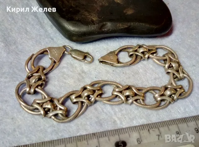 ПРЕВЪЗХОДНА ВИНТИДЖ СРЕБЪРНА ГРИВНА СРЕБРО 925 РЯДКА ПЛЕТКА МАЙСТОРСКА РЪЧНА СТАРА ИЗРАБОТКА 49303, снимка 6 - Гривни - 48480840