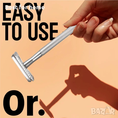 Класически бръснач от неръждаема стомана – Професионален дизайн за традиционно бръснене, снимка 2 - Други - 53088545