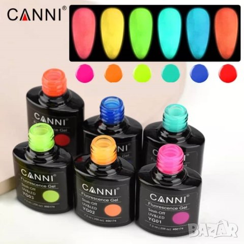 Canni гел лак Fluorescence Gel, снимка 4 - Продукти за маникюр - 37255420