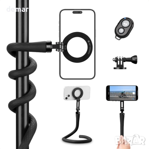 K&F Concept Магнитна гъвкава стойка за телефон, Селфи стик MagSafe