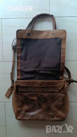 Shoulder Bag Marc Picard чанта през рамо естествена кожа, снимка 18 - Чанти - 12904354