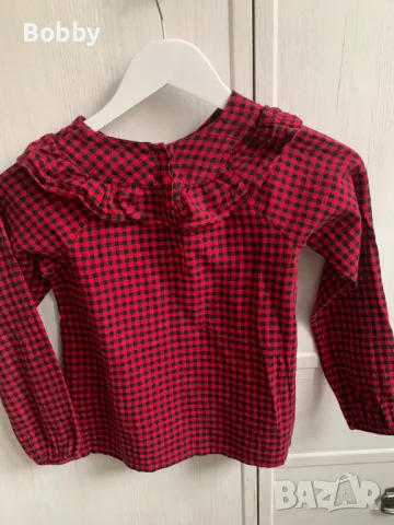 Бродирана риза и блуза на каре 8-9 год., снимка 6 - Детски ризи - 48166609