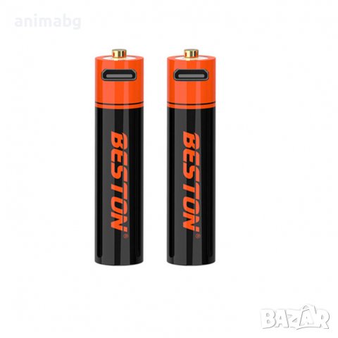 ANIMABG Литиево-йонни презареждащи батерии, ААА, 1.5V, 1000mWh, Бързо зареждане, 2 броя, снимка 3 - Друга електроника - 37765176