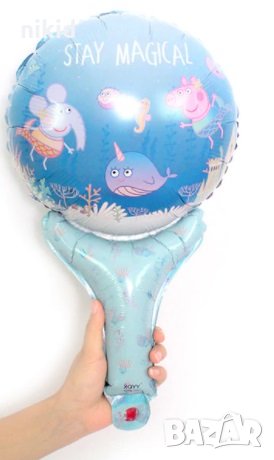 Пепа Пиг Джордж и приятели peppa pig балон фолио дръжка парти рожден ден, снимка 4 - Други - 29175840