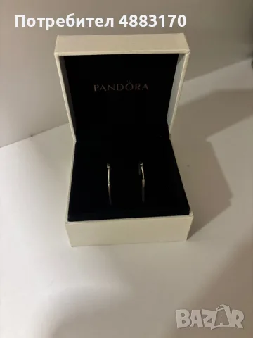 Обеци Pandora сърце, снимка 2 - Обеци - 56377994