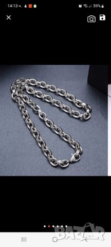 Синджир сребро 8 мм/55см, снимка 3 - Колиета, медальони, синджири - 38267310