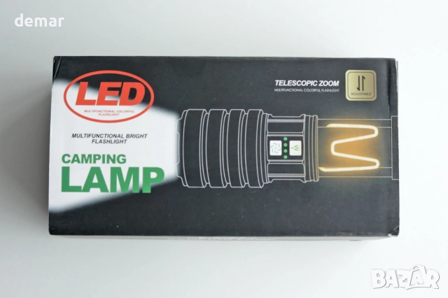Фенерче LED Супер ярко, акумулаторно фенерче с къмпинг светлина, мащабиране, 13 режима, снимка 10 - Къмпинг осветление - 51907942