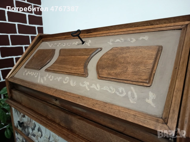 Реставрирано писалище, снимка 3 - Шкафове - 53918958