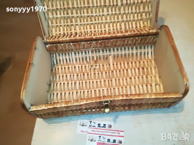 ПЛЕТЕНА КУТИЯ-ВНОС ФРАНЦИЯ 3010221127L, снимка 12 - Антикварни и старинни предмети - 38498472