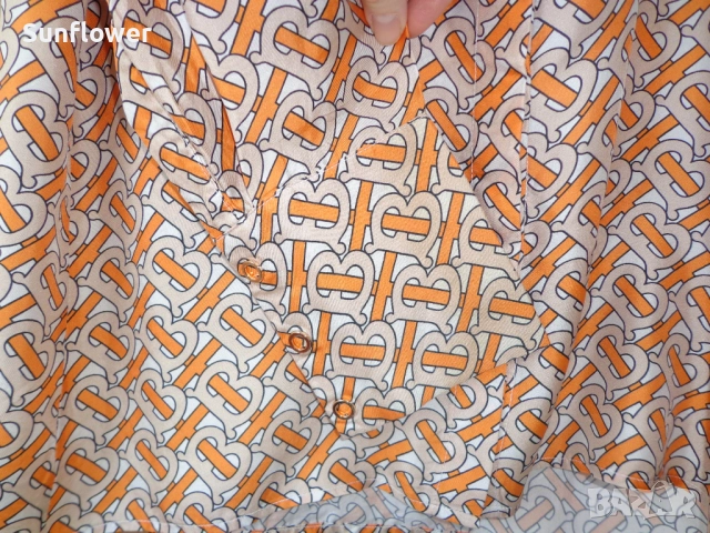 ОРИГИНАЛНА копринена риза /блуза BURBERRY от 100% коприна, снимка 6 - Ризи - 51722085