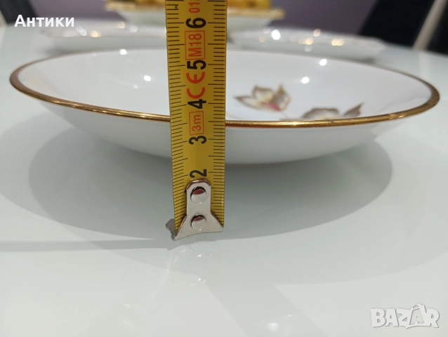 Порцеланова стара чиния , снимка 3 - Чинии - 52642581