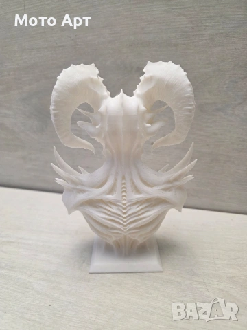 Фигура на Демон Дявол 3д Принт за Бюро Бюст за Оцветяване Diablo, снимка 3 - Декорация за дома - 54090595