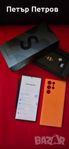 Samsung Galaxy S22 Ultra 256GB 12GB RAM Phantom Black ПЪЛЕН КОМПЛЕКТ! Неразличим от нов!, снимка 3 - Samsung - 52935389