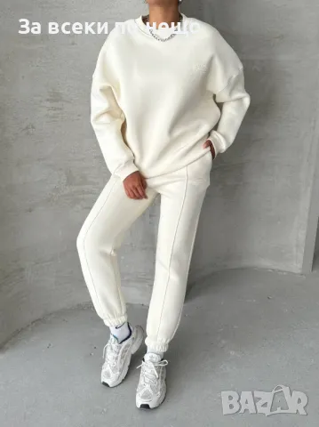 Дамски памучен ватиран спортен комплект - 2 налични цвята Код A265, снимка 3 - Спортни екипи - 47844190