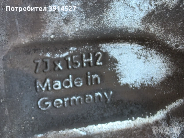 Джанти Мерцедес 15', снимка 3 - Гуми и джанти - 54243942