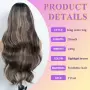 Синтетична T-парти дълга перука Lazy Wave 71,1 см, снимка 2