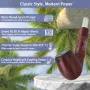 KinZon Jupiter Retro Pipe Vaporizer за сухи билки, 0.66" OLED дисплей с вибрация, прецизен контрол , снимка 2