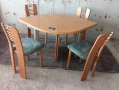 Комплект масивна разтегателна маса с 4 стола- внос, снимка 3