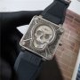 Мъжки часовник Bell & Ross Skull Burn Limited Edition с кварцов механизъм, снимка 3