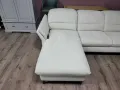 Светло кремав П образен ъглов диван от плат MR 1390 с ел. лежанка, снимка 7