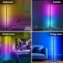 Черен RGB LED лампион riyo с приложение, дистанционно и 68+ режима, снимка 6