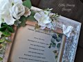 Покана в рамка с цветя за кръстници/кумове, снимка 3