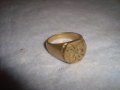 СТАР РЕТРО АРТ ДЕКО РЪЧНО ОРНАМЕНТИРАН ПОЗЛАТЕН ПРЪСТЕН от НЕРЪЖДАЕМА СТОМАНА с ПЕЧАТИ 585 14К 27573, снимка 17