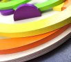 Двойна цветна дървена дъга с табла за поместване Wooden double rainbow, снимка 4