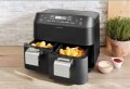 Фритюрник с горещ въздух MAXXMEE двойна Кошница,7,6литра 2400W черен/, снимка 1
