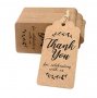 20 бр Thank You правоъгълни Тагове табелки етикети картонени за подаръци ръчна изработка украса , снимка 2