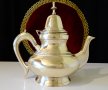Кана,чайник 1 кг.,никелово сребро,маркирана. , снимка 1 - Антикварни и старинни предмети - 36772313