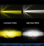 Лед LED Халоген Фар Работна Лампа къси/дълги светлини бяла + жълта 9V - 60V , снимка 3