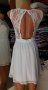 Снежнобяла дантелена рокля с отворен гръб - размер С, снимка 3