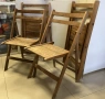 Стари сгъваеми дървени столове, снимка 2